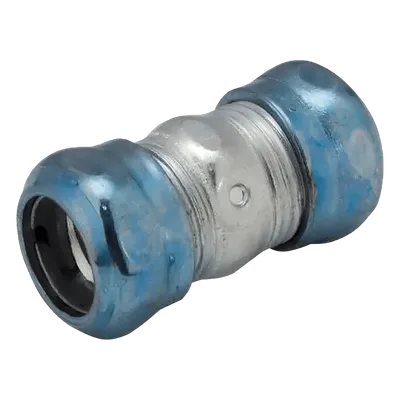 Conector de Compresión Hermético / Acero Galvanizado / Pared Delgada 1 1/4" / 1.89" x 3.307" (48 x 83.99 mm) / Ambientes Húmedos