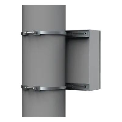 Kit de Fijación para Postes / Acero Galvanizado / Carga Máxima 900 N / Diámetro Poste 80-250 mm (3.15-9.84 in) / 2 Perfiles / Largo 496 mm (16.27 ft)
