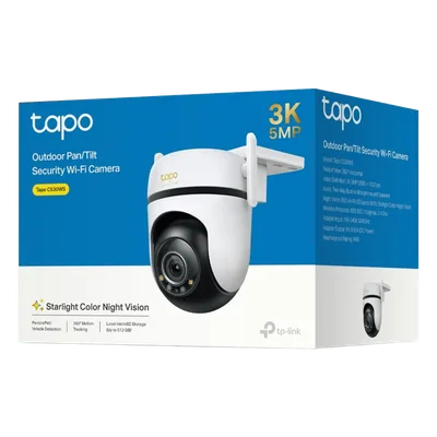 Cámara IP PTZ Wi-Fi / 5 Megapixel 3K / Visión 360° / Starlight Color / IP66 / Audio Bidireccional / Detección IA