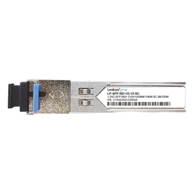 Transceptor SFP Bidireccional / 1.25 Gbps / Monomodo 10 km (6.2 mi) / 1310 & 1550 nm / Conector SC/UPC Simplex / Hot-Pluggable / DDM / 2 Piezas