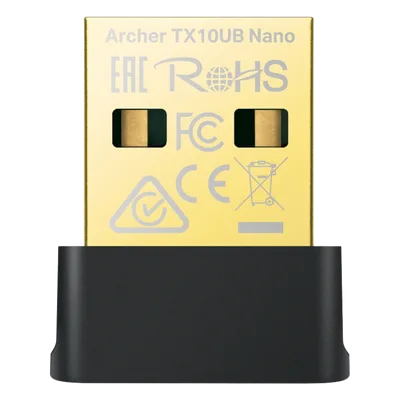 Adaptador USB Nano Wi-Fi 6 / Dual Band 900 Mbps / Bluetooth 5.3 BLE / WPA3 / 1024-QAM / OFDMA / MU-MIMO / 0.76 × 0.62 × 0.29 in