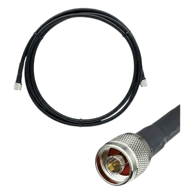 Jumper Coaxial / 3 m (9.84 ft) / LMR400 10.29 mm / N Macho Doble / Blindaje >90 dB / 50 Ohm