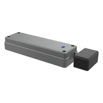 Sensor de Puerta Peatonal Inalámbrico / Tecnología Trio-Frequency Anti Interferencias / Alcance Magnético 25 mm / Batería 3.6V 2600mAh / Vida Útil 2 Años / Compatible con Puertas Seccionales y Batient
