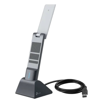 Adaptador USB Wireless Wi-Fi 6 / AX3000 (2402 Mbps + 574 Mbps) / Antenas de Alta Ganancia / USB 3.0 / Baja Latencia Gaming / WPA3 / Cuna Desmontable con Cable 1.2 m (3.9 ft)