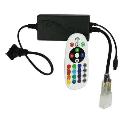 Adaptador de Corriente LED / Control Remoto RGB / 50 m (164 ft) / 127V~ / 300W Máx / IP65
