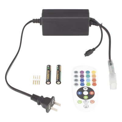 Adaptador de Corriente LED / Control Remoto RGB / 50 m (164 ft) / 127V~ / 300W Máx / IP65