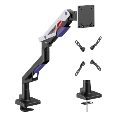 Brazo para Monitor / 24 a 57 Pulgadas / Carga 30 kg / VESA 75x75 a 200x200 / Inclinación +70° a -45° / Giro ±90°