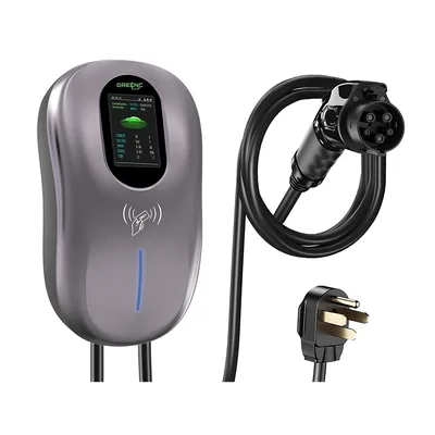 Estación de Carga para Vehículos Eléctricos / 40 A / 9.6 kW / Conector Tipo 1 (SAE J1772) / 110-240 V AC / Pantalla LCD 4.3 in (10.9 cm) / WiFi / APP / RFID / IP65 / Cable TPE 5 m (16.4 ft)