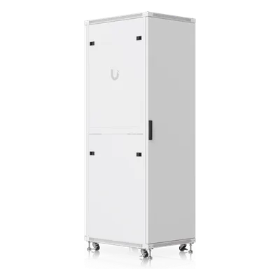 Gabinete Rack de Piso / 42U / 600 x 800 mm (31.5 in) / 800 kg (1763.7 lb) / Puerta de Vidrio Templado / Ventiladores Integrados / Ruedas con Bloqueo