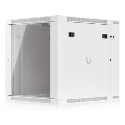 Gabinete Rack de Pared / 12U / 600 x 703 mm (23.6 x 27.7") / Puerta Frontal Vidrio Templado / Puerta Trasera Abatible / Paneles Laterales con Llave