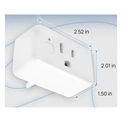 Enchufe Inteligente Wi-Fi / Medición de Potencia 15A / 110V / Sin Hub / Compatible Alexa y Google / Control por App