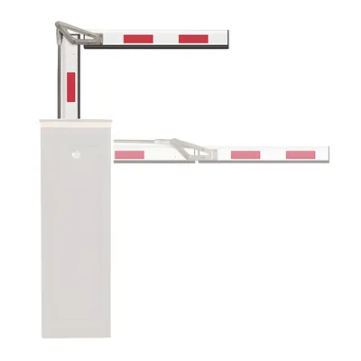 Brazo Articulado para Barrera / 6 m (19.7 ft) / Aluminio Blanco con Reflectivos / Articulación 90° / Doble Sección 3 m