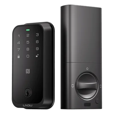 Cerradura Inteligente con Huella Digital / WiFi Integrado / Compatible Apple HomeKit / Teclado Táctil / Alimentación Dual 8 Baterías AA / IP54