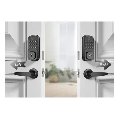 Cerradura Inteligente WiFi / Escáner de Huellas Dactilares / Teclado Numérico / Control por App / 8 Baterías AA / Bloqueo Manual y Automático / Compatible con Puertas 35-55 mm