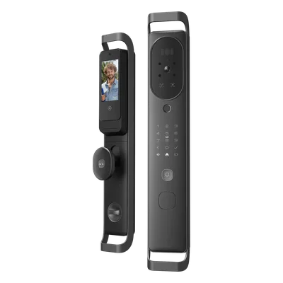 Cerradura Inteligente Multibiométrica / Reconocimiento Facial + Venas Palma + Huella Digital / Teclado Numérico + Tarjetas IC + NFC / Pantalla HD 4.5 Pulgadas / Wi-Fi 2.4 GHz / Doble Batería 6500 mAh