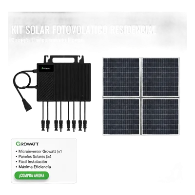 Kit Solar Interconexión / 2.5 kW / 220 Vca / Microinversores / 4 MPPT / IP67
