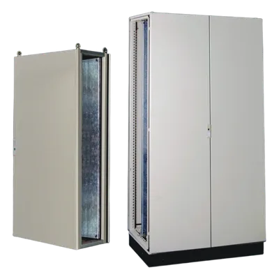 Gabinete de Acero IP55 / Puerta Doble / 1200 x 2000 x 600 mm / IK10 / Carga 110 kg / Placa Trasera 1150 x 1965 mm