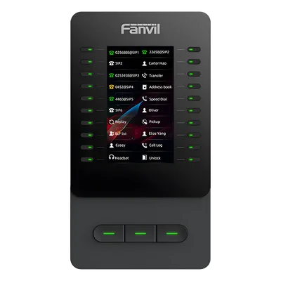Módulo de Expansión IP / Pantalla Color 4.3 Pulgadas / 60 Teclas DSS Programables / USB Tipo-C / Cascada hasta 4 Unidades / Soporte Ajustable 40° y 45°