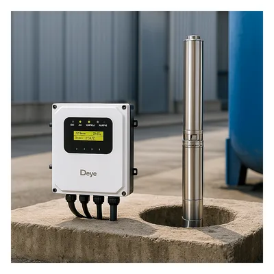 Bomba Solar Sumergible / 3000W(4HP) / Controlador Híbrido AC/DC / 136-264VAC / 108-403VDC / Motor PMSM / Acero Inoxidable AISI 304
