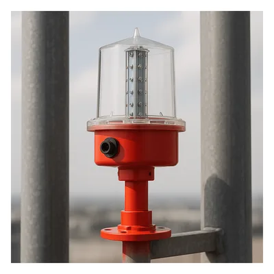 Luz de Obstrucción Aeronáutica / LED Baja Intensidad Tipo B / 110 VCA / IP66 / ICAO / Poste / -30°C a +50°C