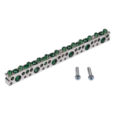 Barra de tierra / 42 circuitos / Aluminio / Kit instalable en campo / 100 unidades por caja