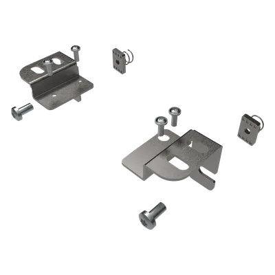 Soportes de Montaje Atornillable / Perfil Bajo / Slide-and-Lock / Acabado Galvanizado / 2 Piezas
