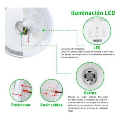 Luminario LED RGB / 40W / 3000 Lúmenes / Control Bluetooth / Temperatura Ajustable / 85-265V AC