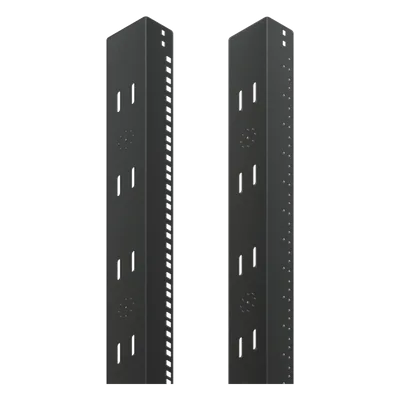 Ángulo de Rack / 19 pulgadas / Ajuste 2000 mm (6.56 ft) / Acero 2.66 mm / Negro