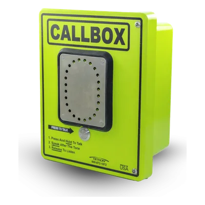 Intercomunicador Inalámbrico UHF / 2 W Transmisión / IP65 Antivandálico / Fibra de Vidrio Reforzada / Control de Acceso Relay / Entrada de Sensor
