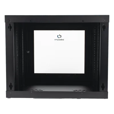 Gabinete de Pared 9U / 19" Rack / Cristal Templado / 455 mm Profundidad (1.49 ft) / Acero Reforzado / 80 kg Carga