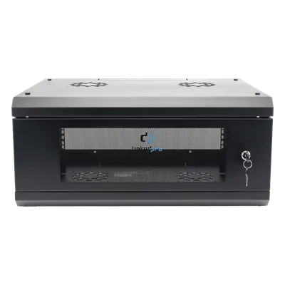 Gabinete de Pared / 4U / 19 in / 455 mm Profundidad / 1.49 ft / Cristal Templado / Acero Reforzado