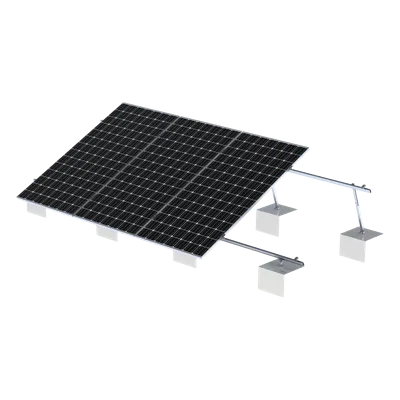 Sistema de Montaje Solar / Aluminio AL6005-T5 / Ángulo Ajustable 10°-30° / Techos Planos / Torque 11-13 Nm / Patas Frontales Ajustables