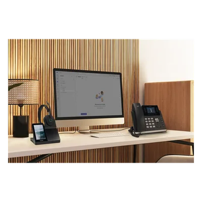 Estación de Trabajo Inalámbrica DECT / Pantalla Táctil 4" / Bluetooth 5.3 / ANC Híbrida / Alcance 185 m (606.9 ft) / Hub USB