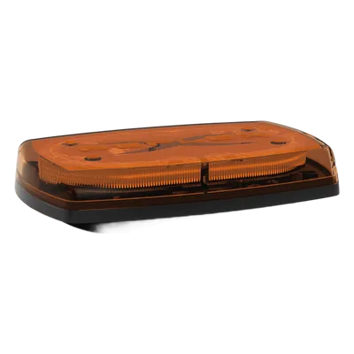 Minibar LED para Techo / 24 LEDs Ámbar / 10" / 360° Visibilidad / 12-24 VDC / Base Magnética / SAE J845 Clase I