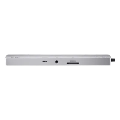 Dock Multipuerto USB-C / 11 en 1 / 8K@120Hz Single o Dual 4K@60Hz / PD 100W / USB 3.2 Gen 1 / Ethernet Gigabit / SD MicroSD / Aluminio / 8.66x1.57x0.63 in