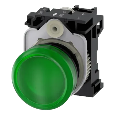 Lámpara de Señalización LED / 22 mm / 24V AC/DC / Verde / IP69K / -25°C a +70°C