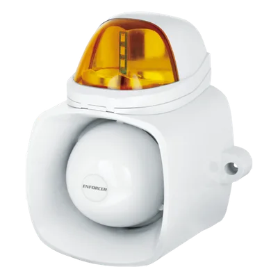 Sirena con Luz Estroboscópica Autónoma / 115 dB / IP65 / Audio MP3-WAV / Megafonía 20 W / 12 VCD