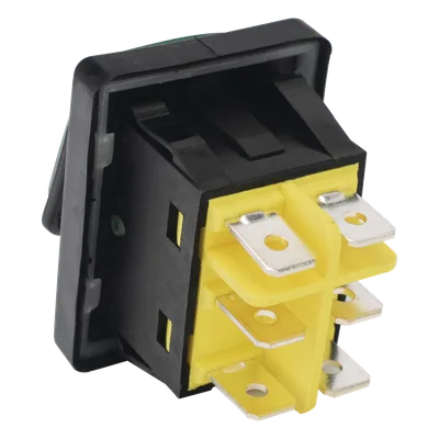Interruptor Industrial / LED Verde / IP65 / NO-COM-NC / -40°C a 125°C / 30A / 38 x 28 x 29.5 mm