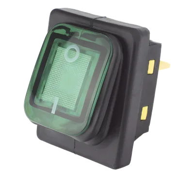 Interruptor Industrial / LED Verde / IP65 / NO-COM-NC / -40°C a 125°C / 30A / 38 x 28 x 29.5 mm