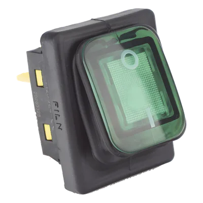 Interruptor Industrial / LED Verde / IP65 / NO-COM-NC / -40°C a 125°C / 30A / 38 x 28 x 29.5 mm