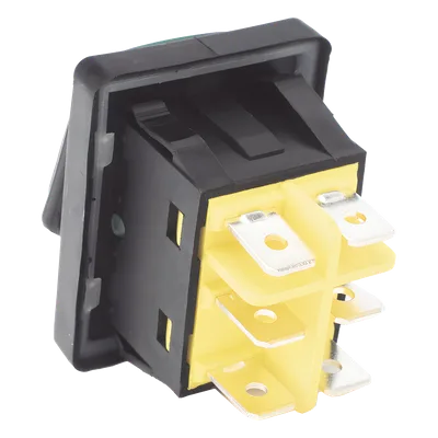 Interruptor Industrial / LED Verde / IP65 / NO-COM-NC / -40°C a 125°C / 30A / 38 x 28 x 29.5 mm