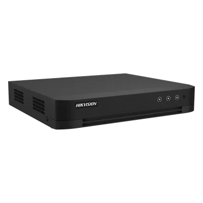 DVR Híbrido / 16 Canales TURBOHD + 8 Canales IP / 3K Lite 2560x1440 / Audio Bidireccional por Coaxitron / AcuSense / H.265+ / 1 Bahía HDD hasta 10 TB / Salida Full HD