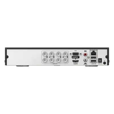 DVR Híbrido / 8 Canales TURBOHD + 4 Canales IP / 3K Lite 2560x1440 / H.265+ / Audio Bidireccional Coaxitron / AcuSense IA / 1 Bahía HDD hasta 10 TB / Salida Full HD