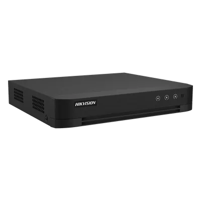 DVR Híbrido / 8 Canales TURBOHD + 4 Canales IP / 3K Lite 2560x1440 / H.265+ / Audio Bidireccional Coaxitron / AcuSense IA / 1 Bahía HDD hasta 10 TB / Salida Full HD