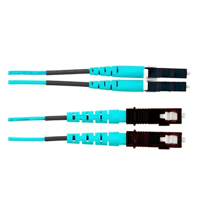 Jumper de Fibra Óptica / Multimodo OM4 50/125 / LC-SC Dúplex / LSZH / Aqua / 6 m (19.69 ft)