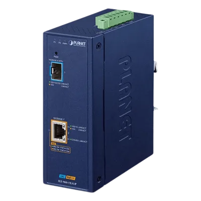 Convertidor de Medios PoE Industrial / 10G SFP+ y 10GBASE-T / PoE++ 95W / -40 a 75°C (-40 a 167°F) / SNMPv3, VLAN, ERPS, QoS / Dual Alimentación 12-54V