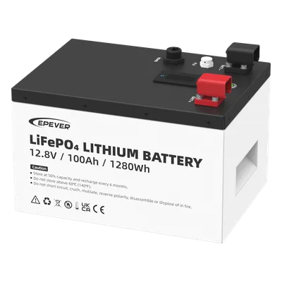Batería LiFePO4 / 12.8 Vcc / 100 Ah / 1.28 kWh / 6000 Ciclos / IP65 / Pantalla LCD
