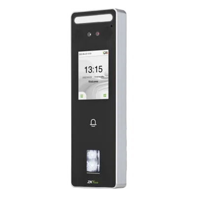 Terminal de Control de Acceso Multibiométrica / 500 Rostros / 3,000 Huellas / Pantalla 2.4" / IP65 / CPU Dual Core 1.2GHz / 256MB RAM / Wiegand & RS485