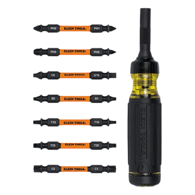 Desarmador Multipunta 15 en 1 / Matraca de 3 Posiciones / Puntas Doble Extremo Grado Industrial / Mango Cushion-Grip / Resistente al Impacto / 9,5'' (24,1 cm)