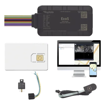 KIT Dispositivo de Rastreo Vehicular / Conectividad LTE Cat1 y LTE-M / BLE 5.0 / GNSS U-blox / Carcasa IP54 / Batería Interna de Respaldo / Detecta Interferencias / Incluye SIM500MB2Y, EPCOMGPSCODE, R